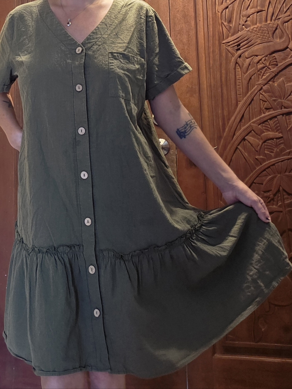 Cotton DropWaist Summer Dress Size XL XXL Comfortable Dresses - Picture 8 of 16